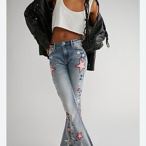 Star Embellished Women's Jeans
